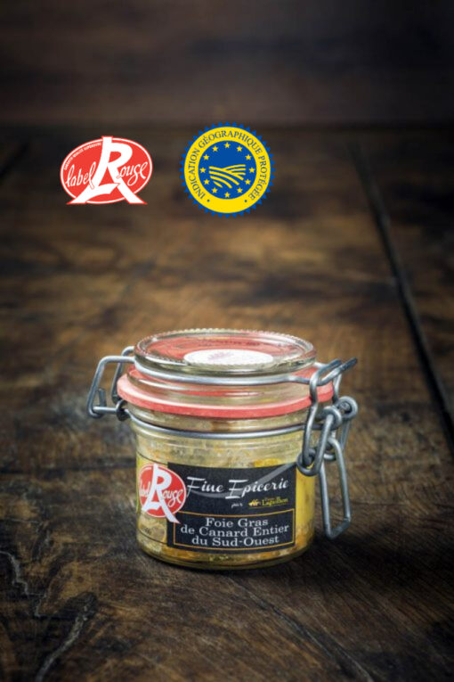 foie gras entier de 130g avec IGP et Label Rouge