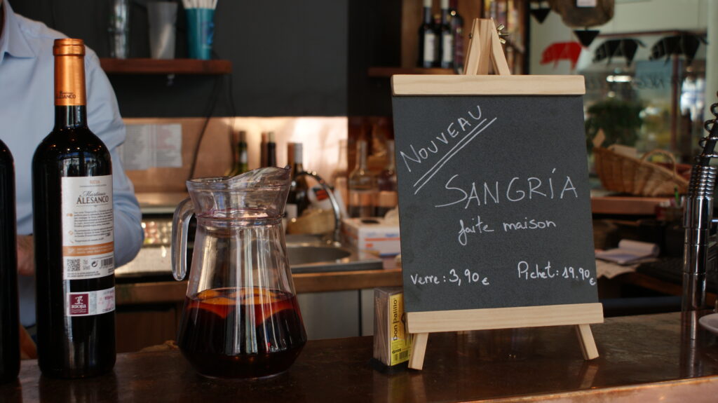 Sangria sur comptoir